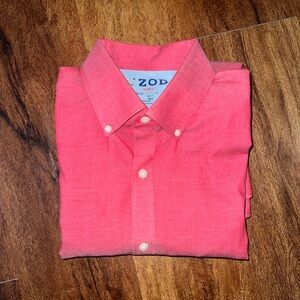 Izod Men's Coral Button-Down Shirt